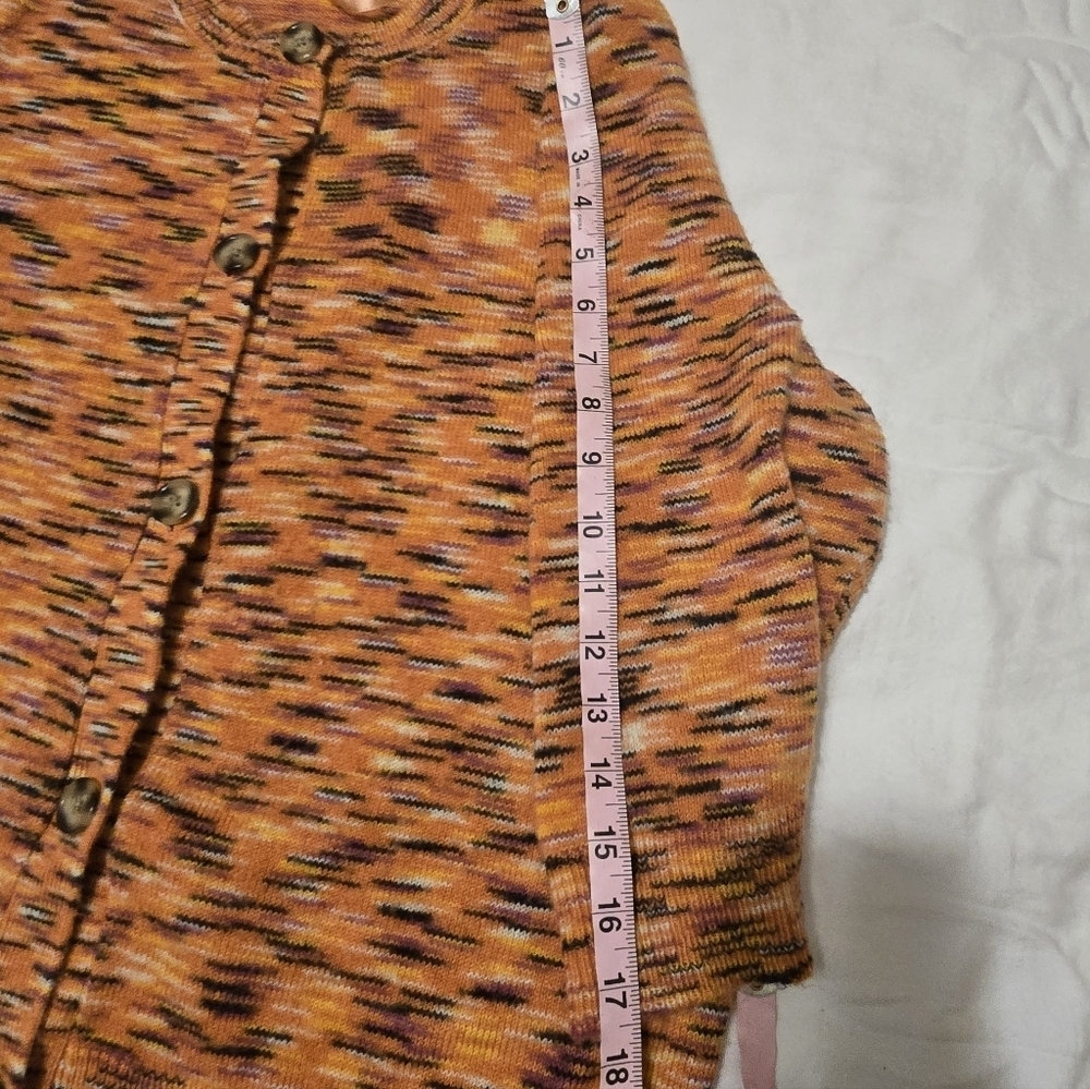 Lane Bryant Cardigan In Orange Size 18/20 Some Pilling On Bottom - Picture 8 of 9